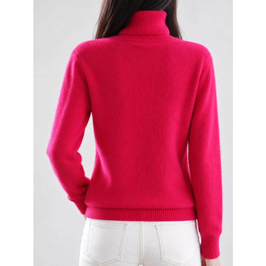 Full Size Turtleneck Long Sleeve Sweater Plus Apparel and Accessories