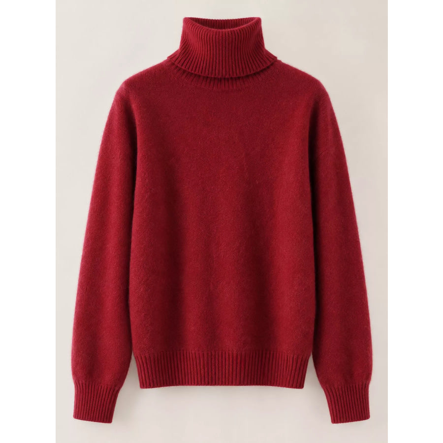 Full Size Turtleneck Long Sleeve Sweater Plus Apparel and Accessories