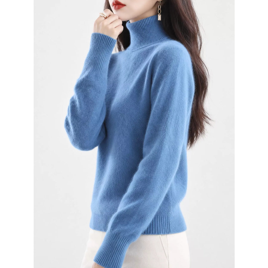 Full Size Turtleneck Long Sleeve Sweater Plus Apparel and Accessories