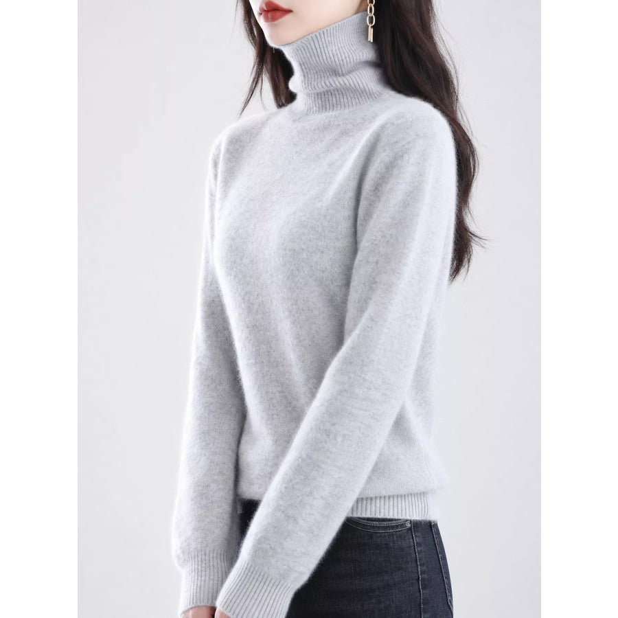 Full Size Turtleneck Long Sleeve Sweater Plus Apparel and Accessories