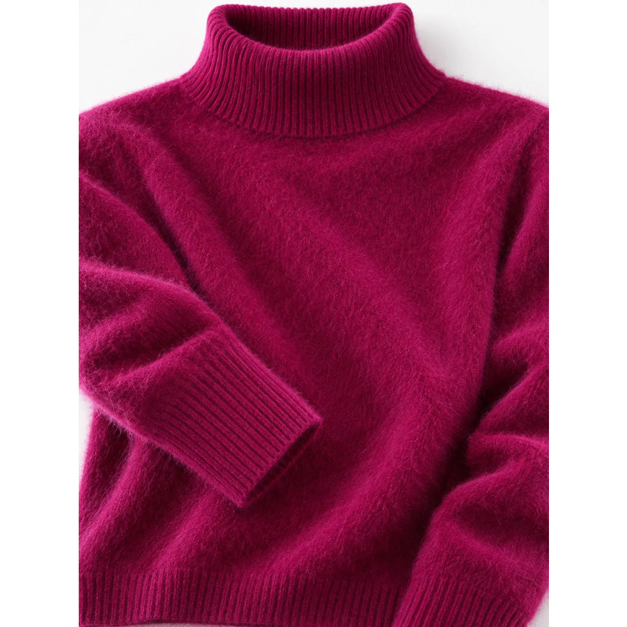 Full Size Turtleneck Long Sleeve Sweater Plus Apparel and Accessories