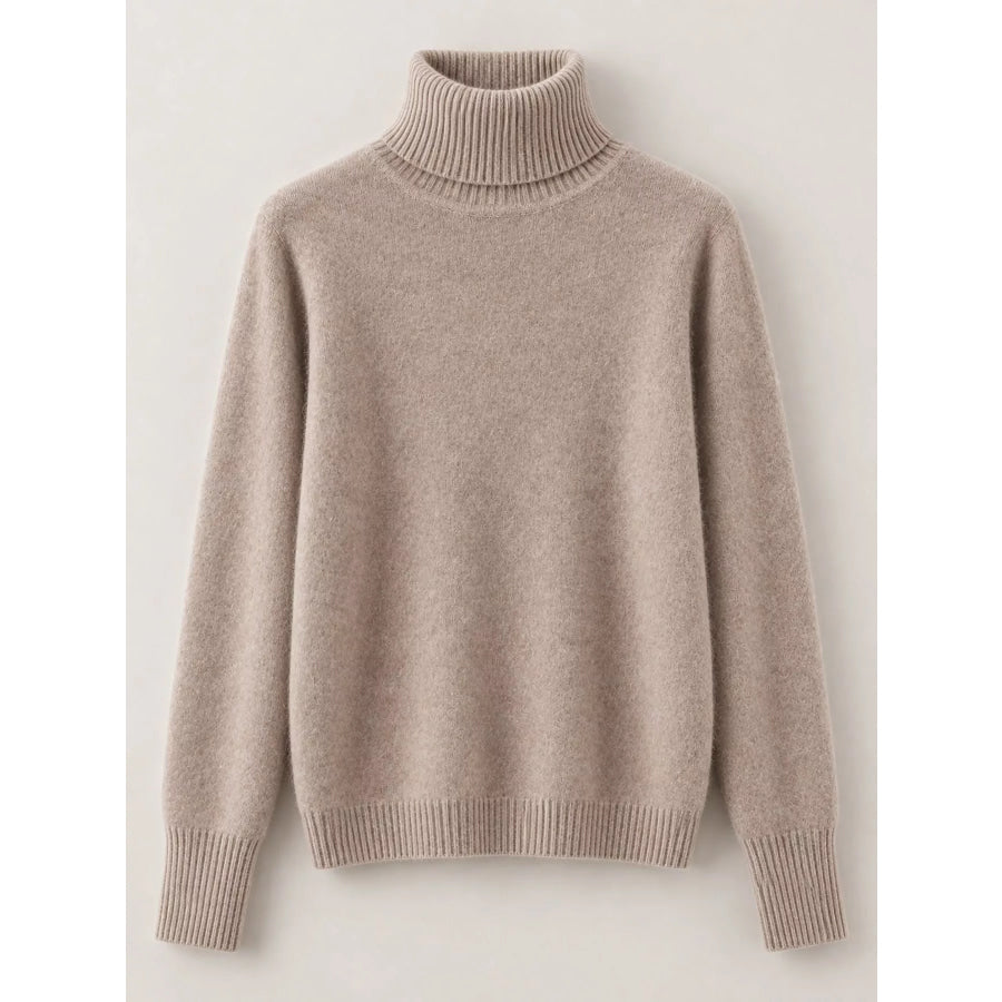 Full Size Turtleneck Long Sleeve Sweater Plus Apparel and Accessories