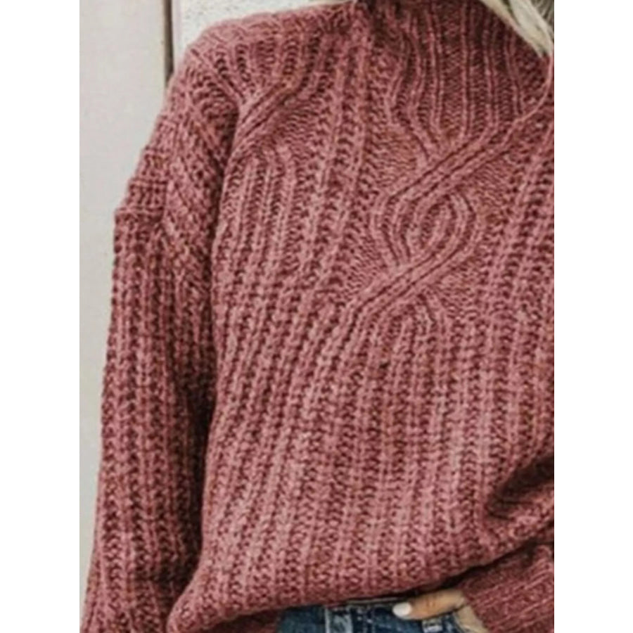 Full Size Turtleneck Long Sleeve Sweater Plus Apparel and Accessories