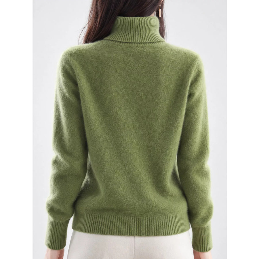 Full Size Turtleneck Long Sleeve Sweater Plus Apparel and Accessories