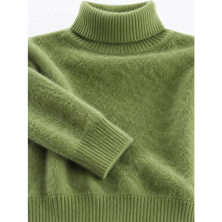 Full Size Turtleneck Long Sleeve Sweater Plus Apparel and Accessories