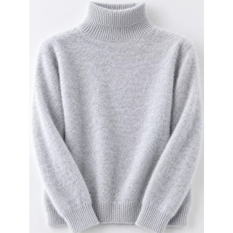 Full Size Turtleneck Long Sleeve Sweater Plus Apparel and Accessories