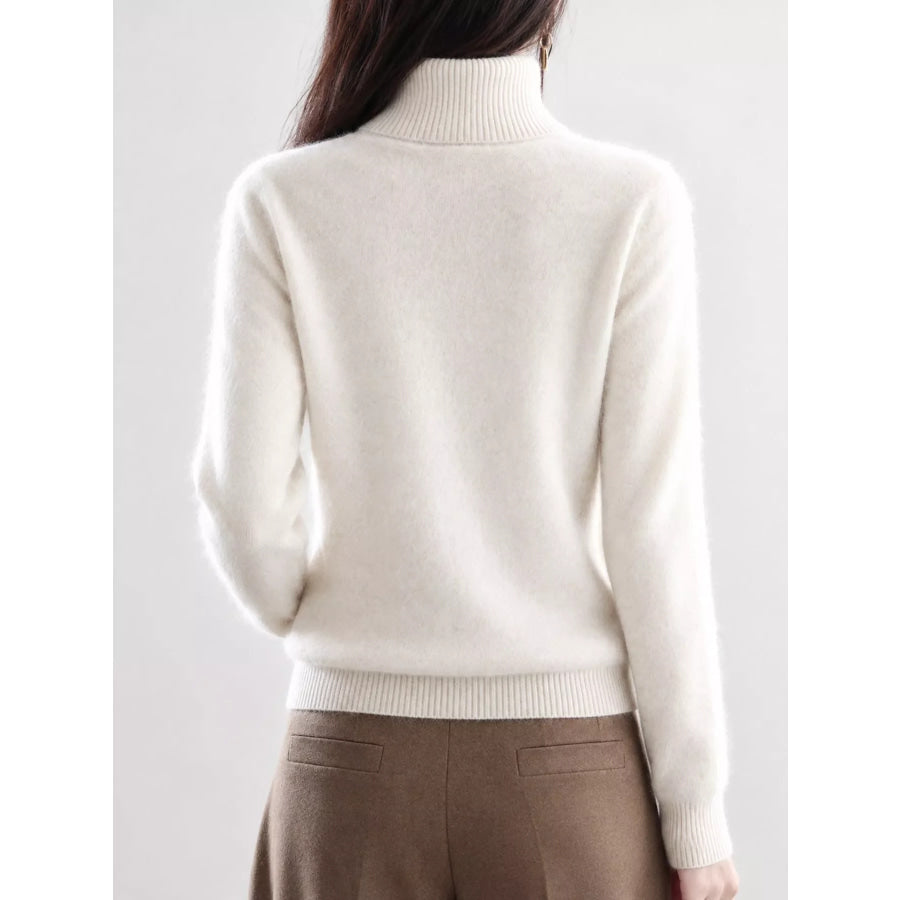 Full Size Turtleneck Long Sleeve Sweater Plus Apparel and Accessories