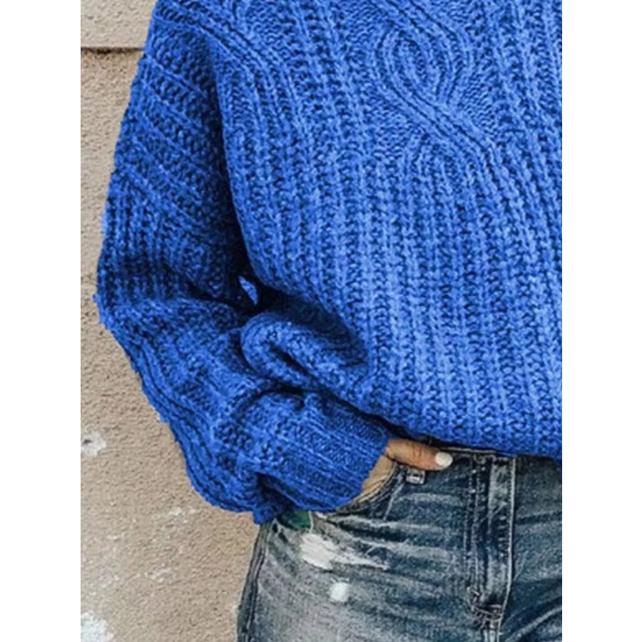 Full Size Turtleneck Long Sleeve Sweater Plus Apparel and Accessories