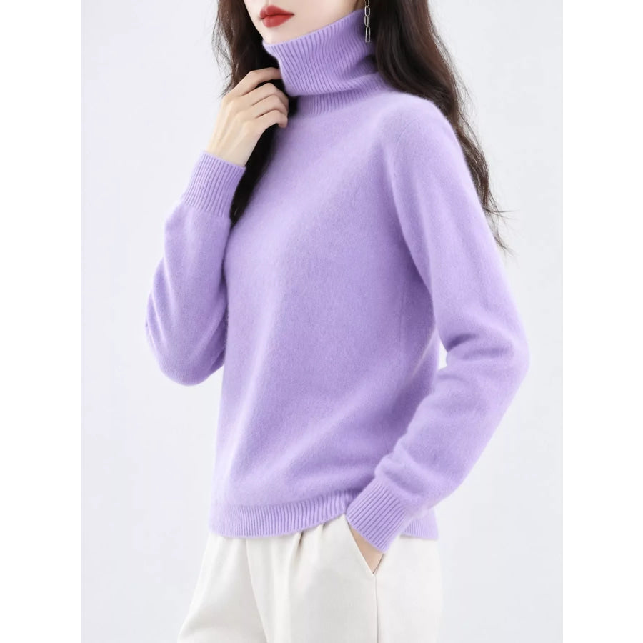 Full Size Turtleneck Long Sleeve Sweater Plus Apparel and Accessories