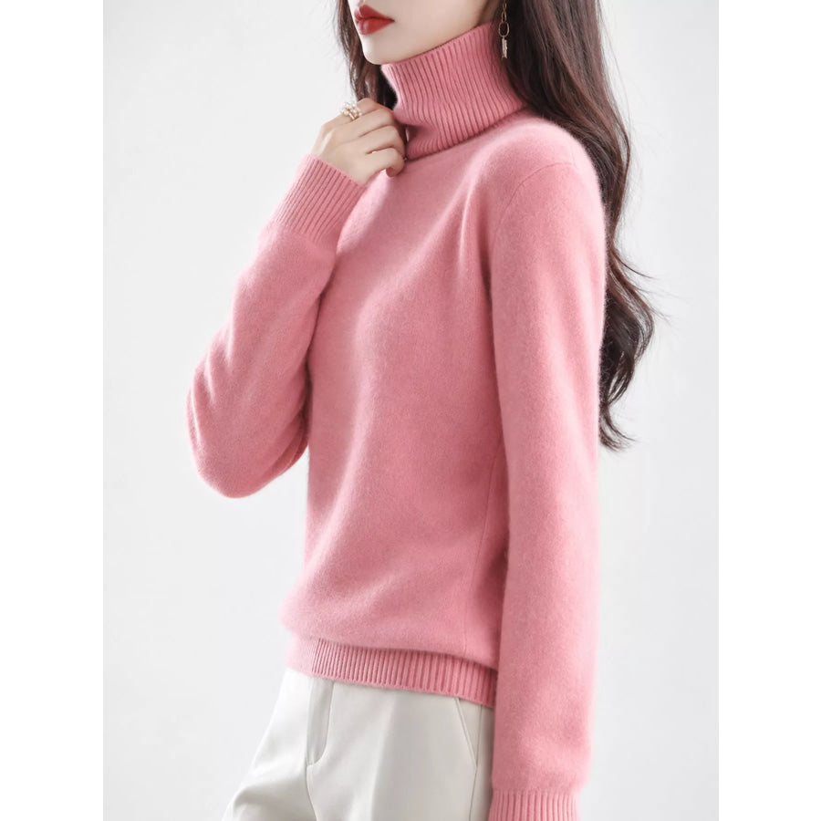 Full Size Turtleneck Long Sleeve Sweater Plus Apparel and Accessories