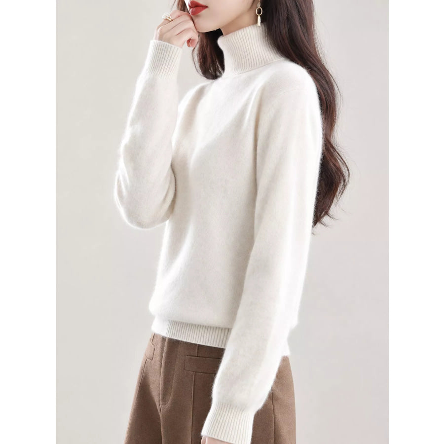 Full Size Turtleneck Long Sleeve Sweater Plus Apparel and Accessories