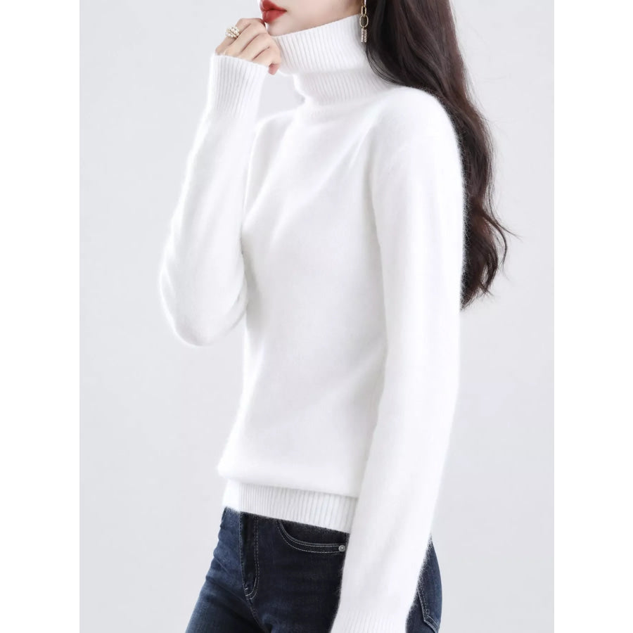 Full Size Turtleneck Long Sleeve Sweater Plus Apparel and Accessories