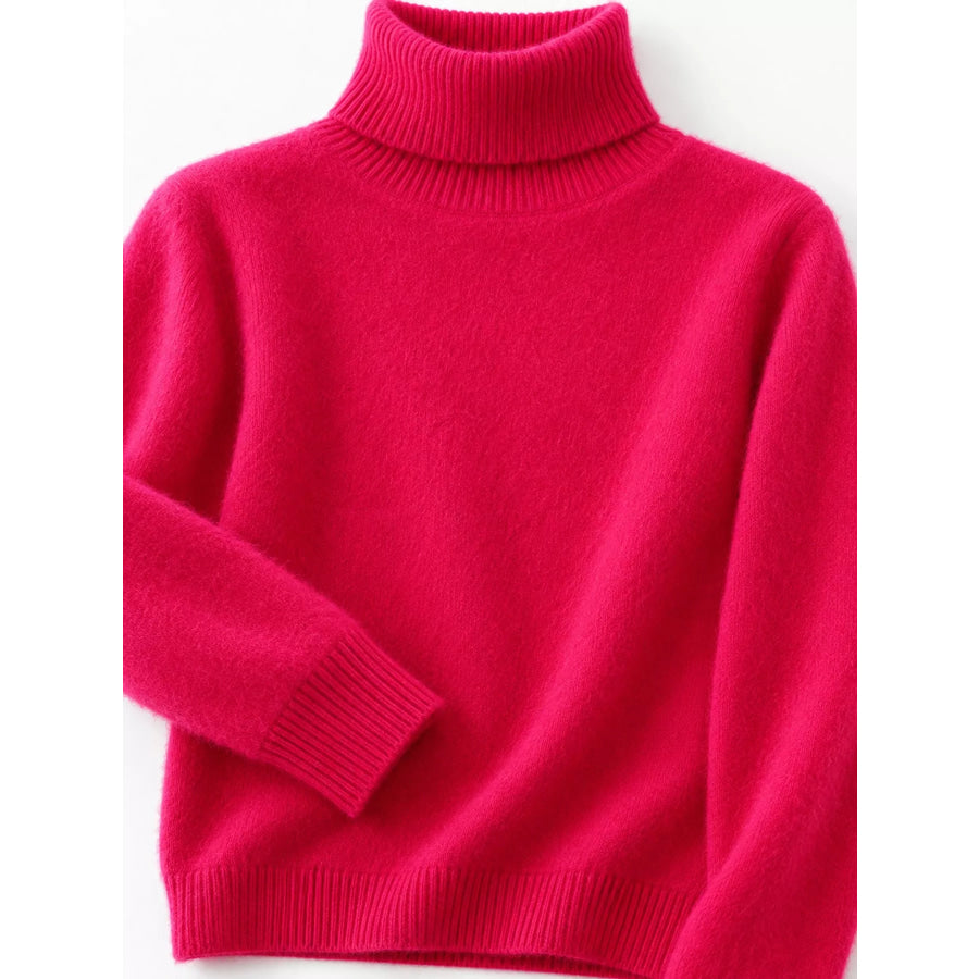 Full Size Turtleneck Long Sleeve Sweater Plus Apparel and Accessories