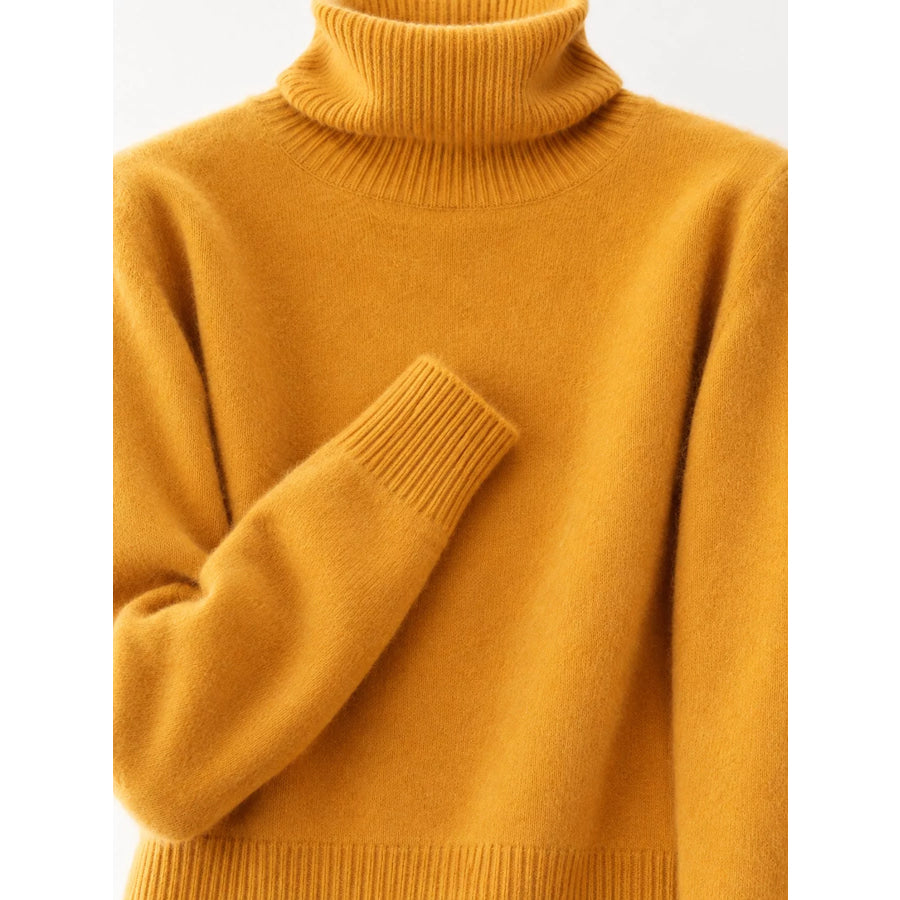 Full Size Turtleneck Long Sleeve Sweater Plus Apparel and Accessories
