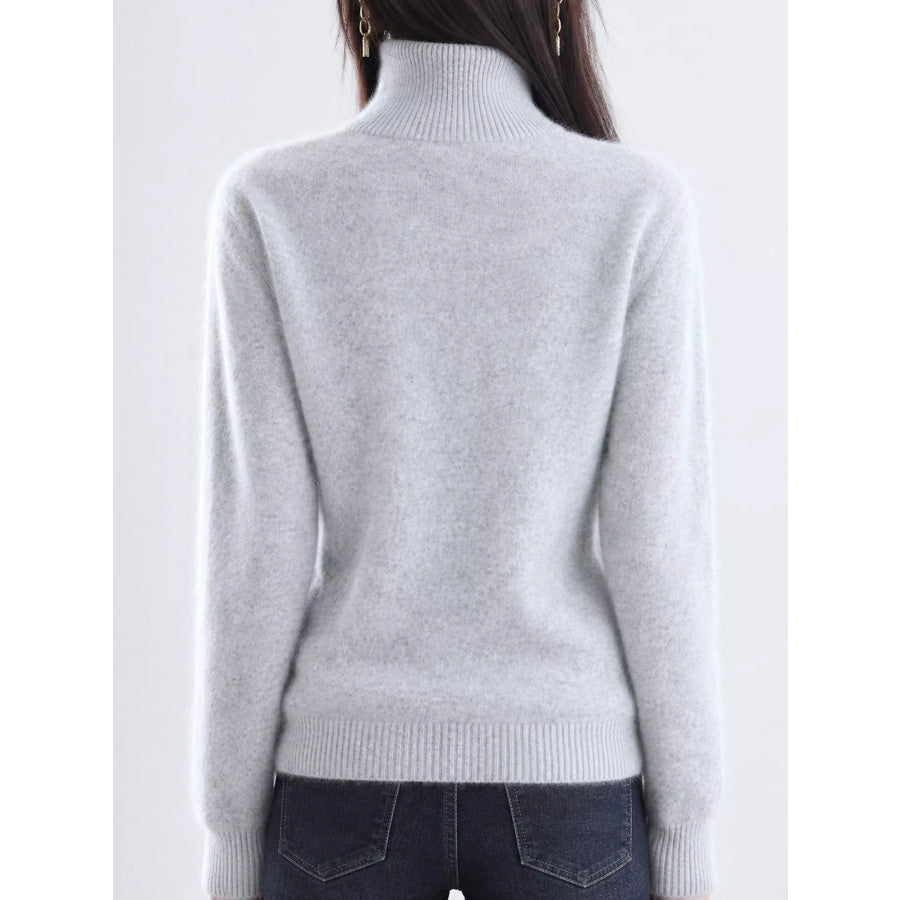 Full Size Turtleneck Long Sleeve Sweater Plus Apparel and Accessories