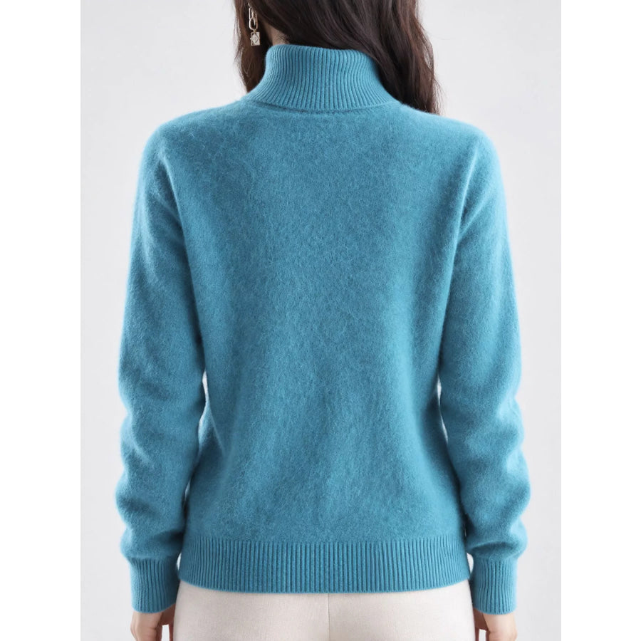 Full Size Turtleneck Long Sleeve Sweater Plus Apparel and Accessories