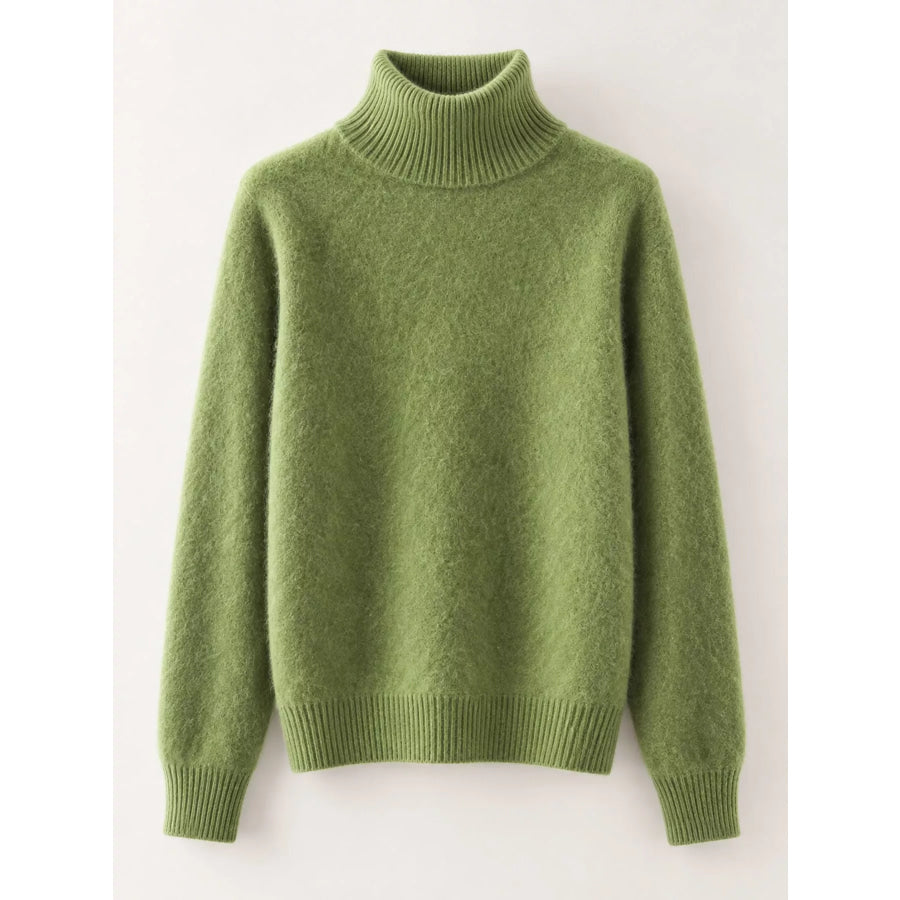 Full Size Turtleneck Long Sleeve Sweater Plus Apparel and Accessories