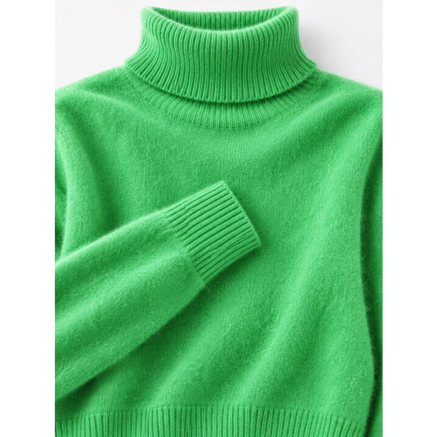 Full Size Turtleneck Long Sleeve Sweater Plus Apparel and Accessories