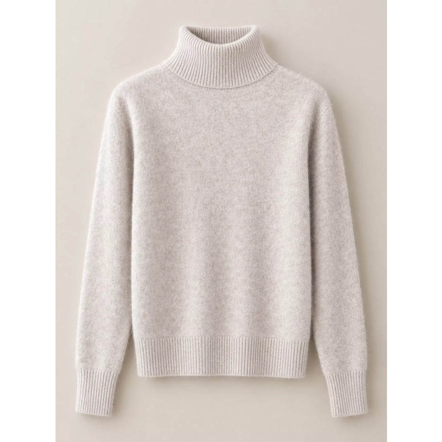 Full Size Turtleneck Long Sleeve Sweater Plus Apparel and Accessories
