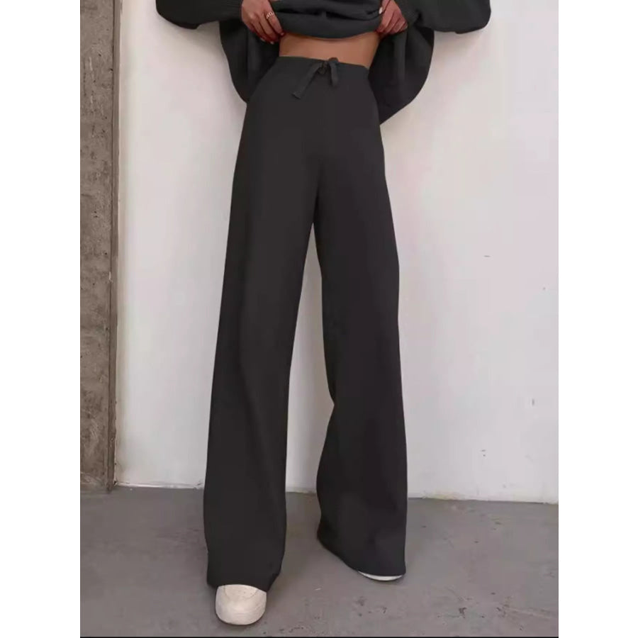 Full Size Turtleneck Long Sleeve Top and Pants Sweater Set Plus Size Apparel and Accessories