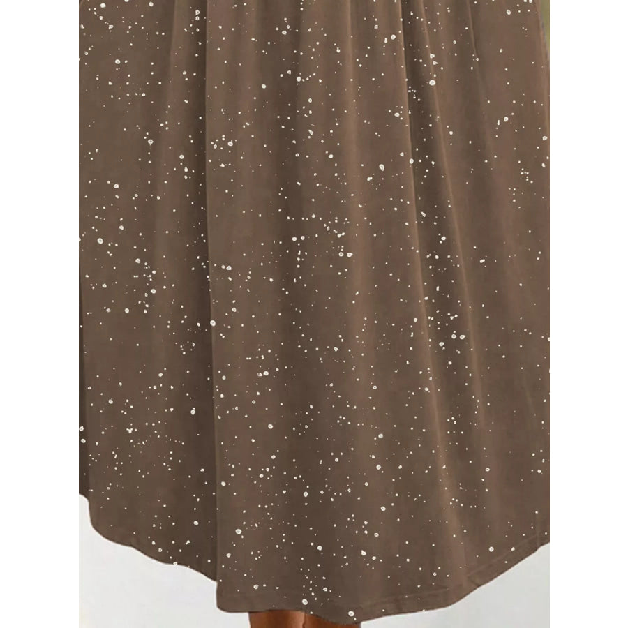 Full Size Twisted Front Short Sleeve Midi Dress with Pockets Plus Apparel and Accessories