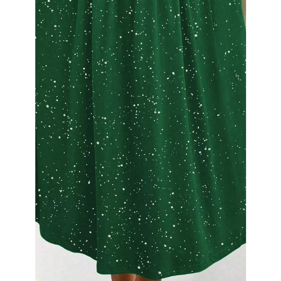 Full Size Twisted Front Short Sleeve Midi Dress with Pockets Plus Apparel and Accessories