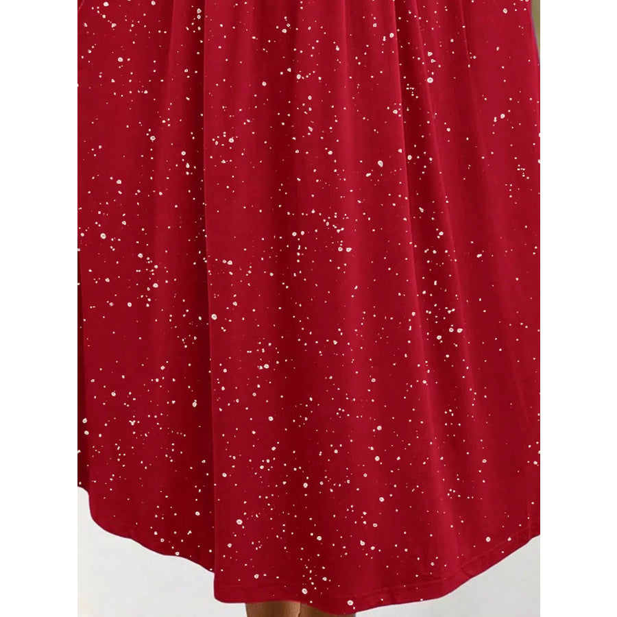 Full Size Twisted Front Short Sleeve Midi Dress with Pockets Plus Apparel and Accessories