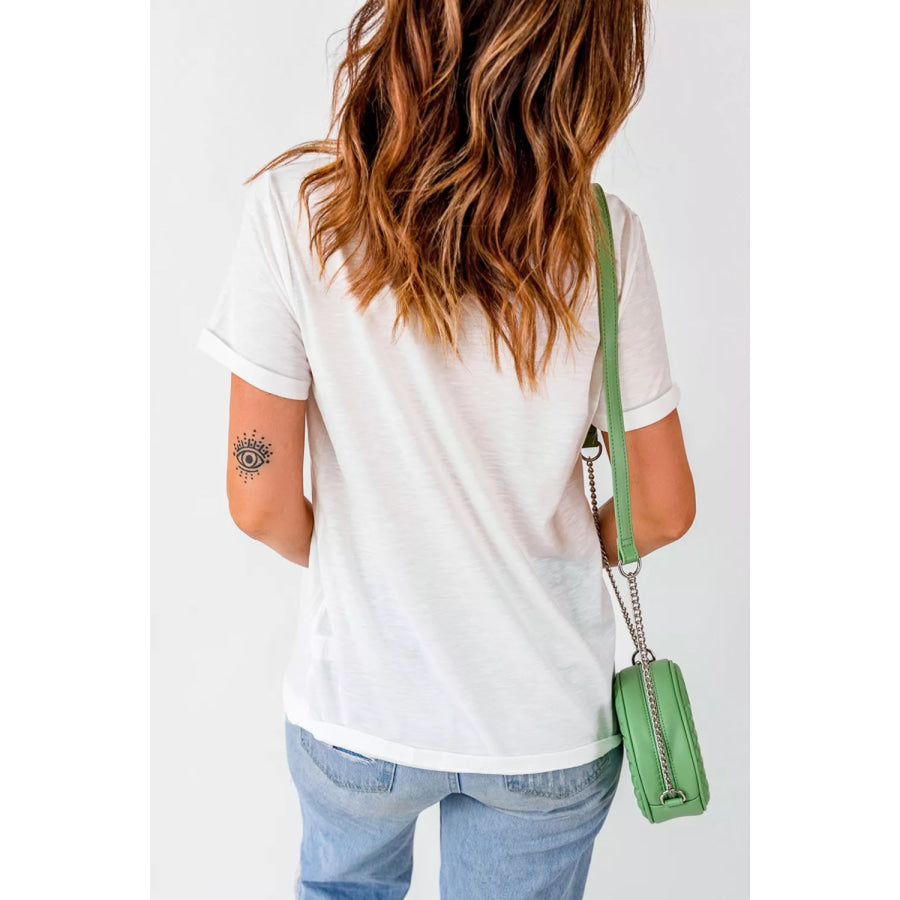 Full Size Unique Fish Graphic Casual Round Neck Tee Plus Size Apparel and Accessories