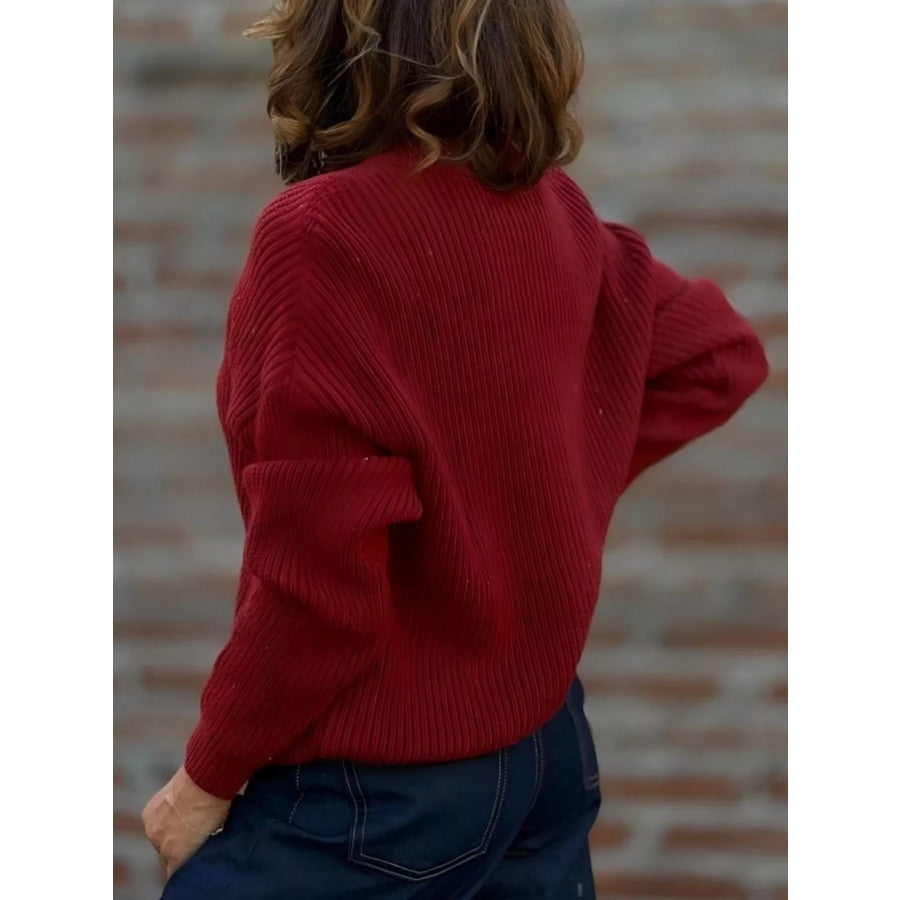 Full Size V-Neck Button-Up Knit Cardigan Plus Size Apparel and Accessories