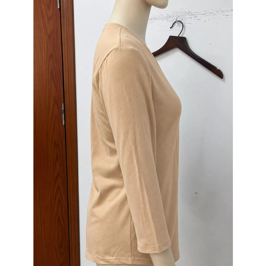 Full Size V-Neck Half Sleeve T-Shirt Plus Apparel and Accessories