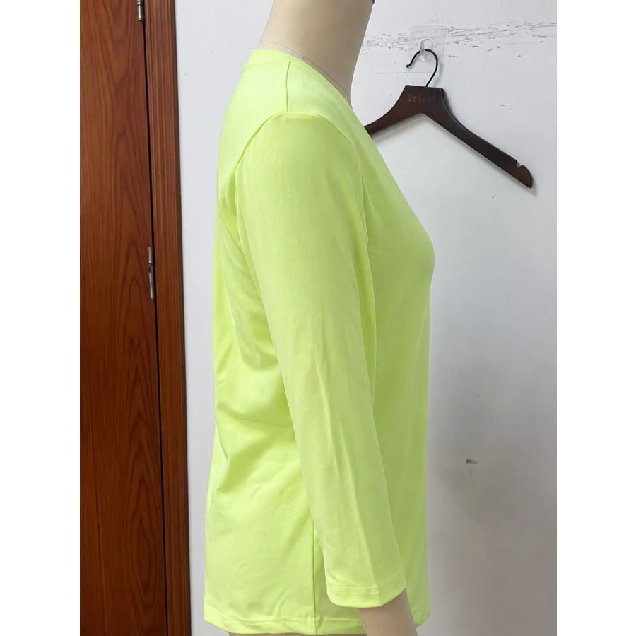 Full Size V-Neck Half Sleeve T-Shirt Plus Apparel and Accessories