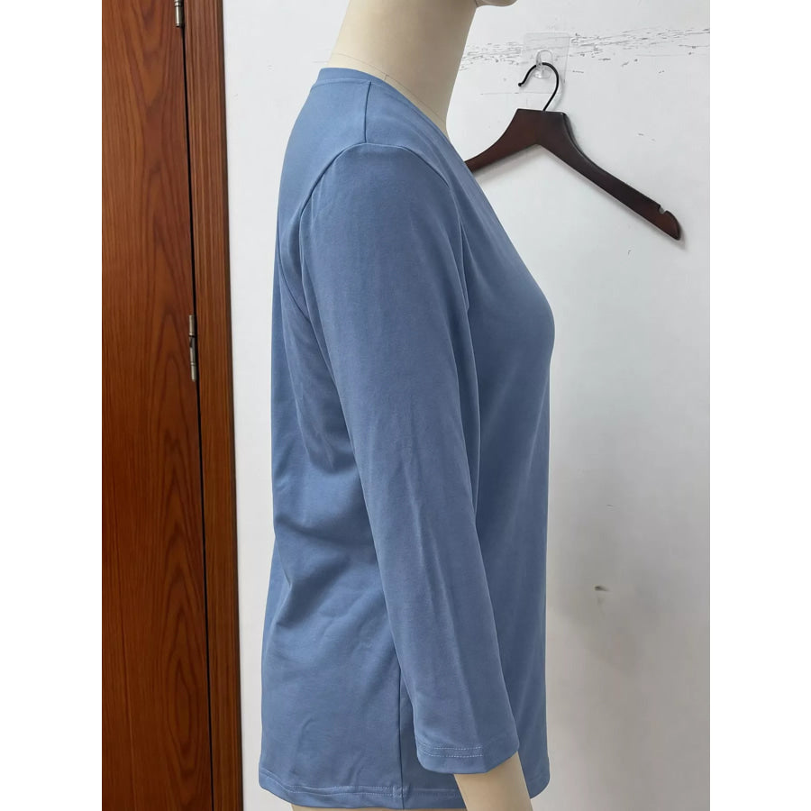 Full Size V-Neck Half Sleeve T-Shirt Plus Apparel and Accessories