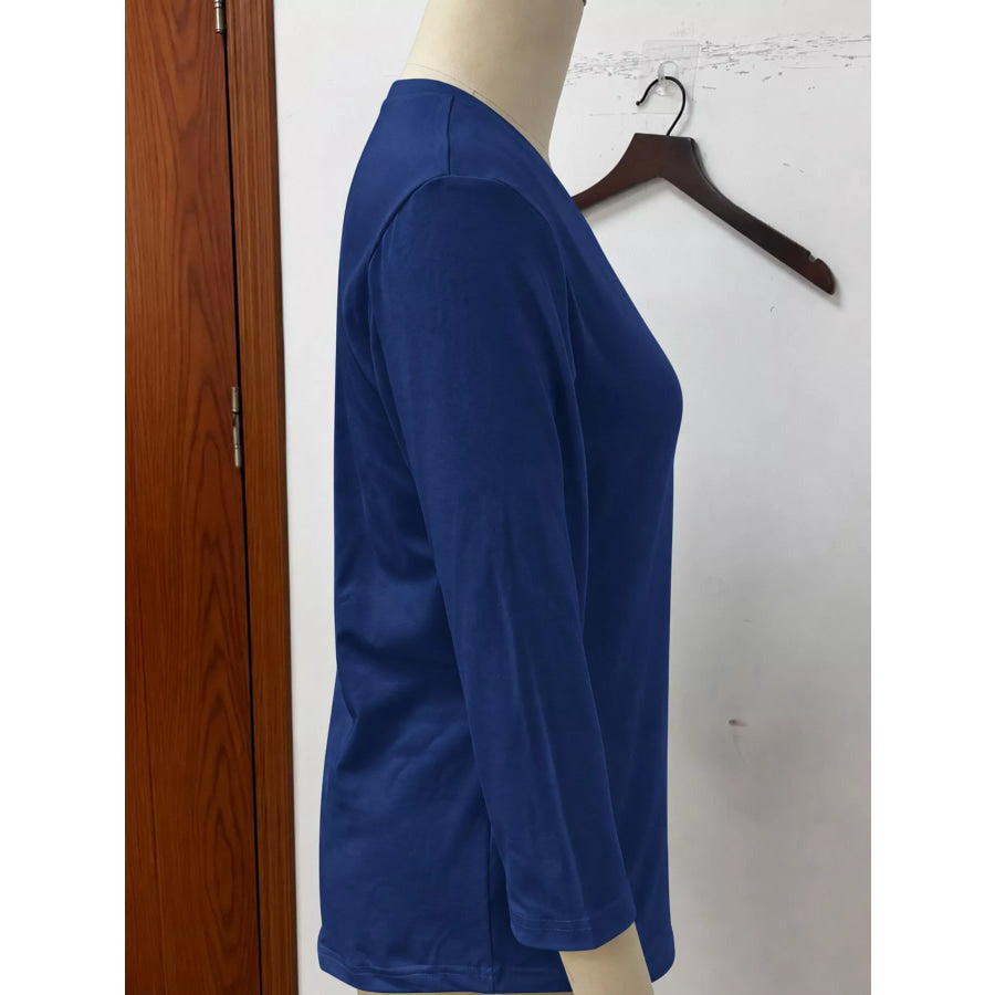 Full Size V-Neck Half Sleeve T-Shirt Plus Apparel and Accessories