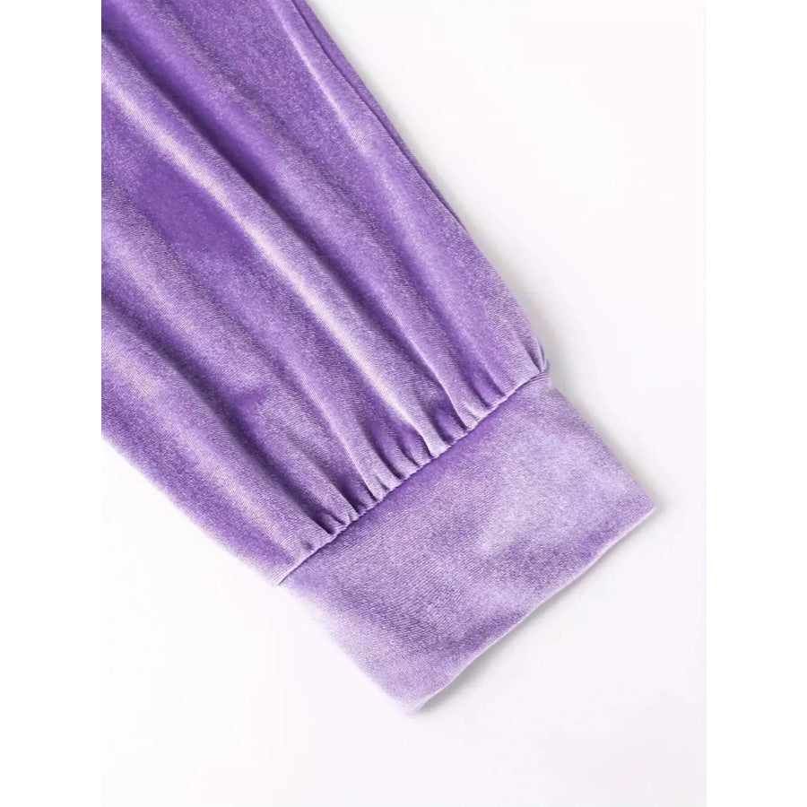 Full Size Velvet Hoodie and Pants Set Plus Size Apparel and Accessories