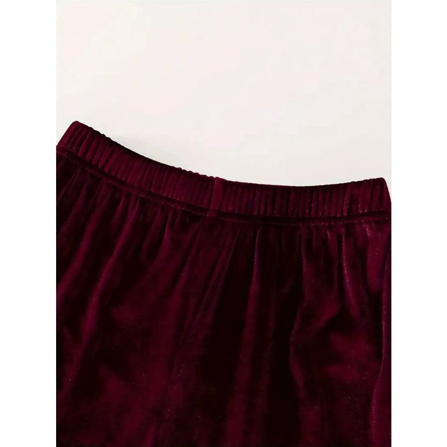Full Size Velvet Hoodie and Pants Set Plus Size Apparel and Accessories