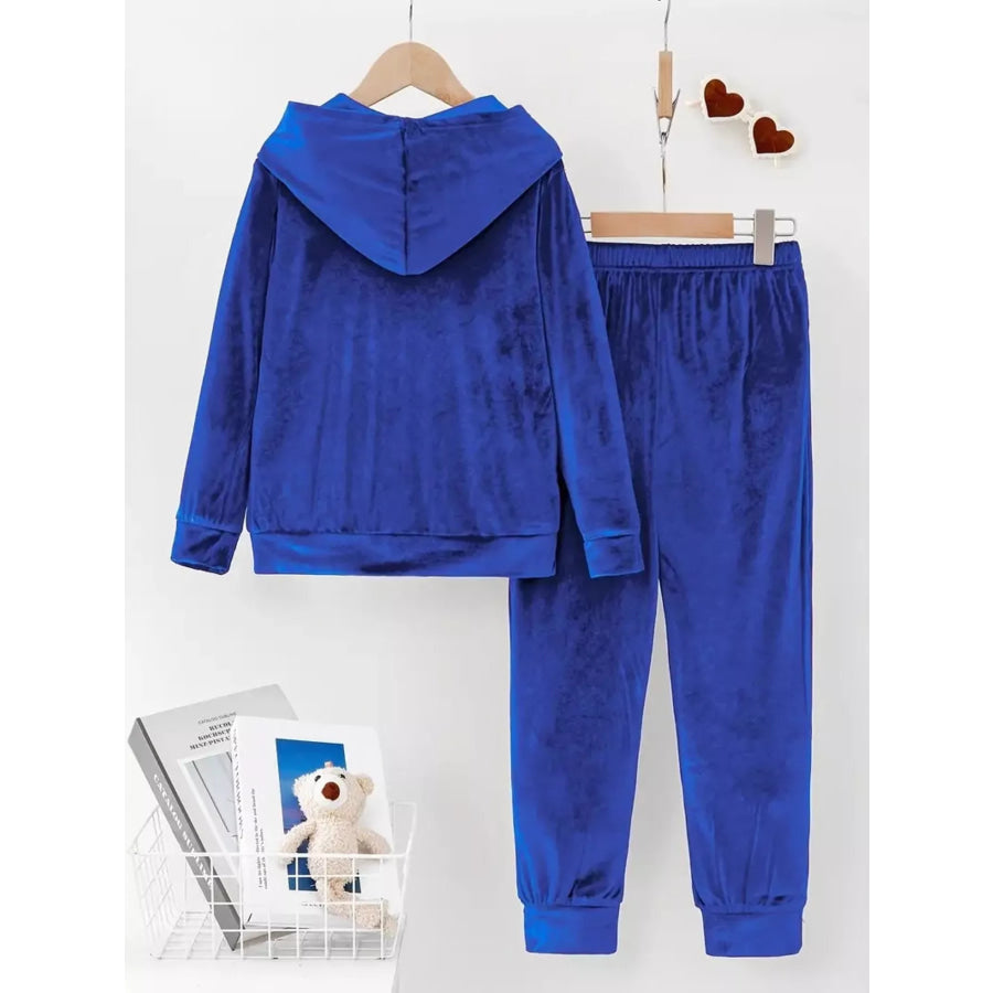 Full Size Velvet Hoodie and Pants Set Plus Size Apparel and Accessories