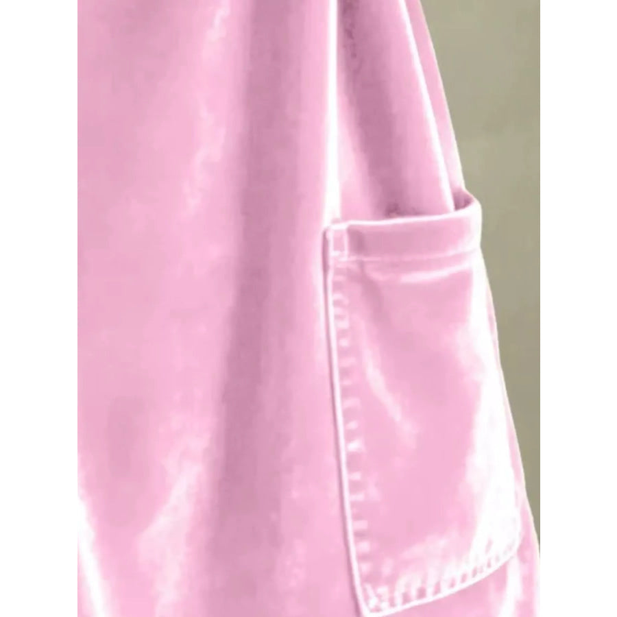 Full Size Velvet Long Sleeve Hoodie with Front Pockets Plus Size Apparel and Accessories