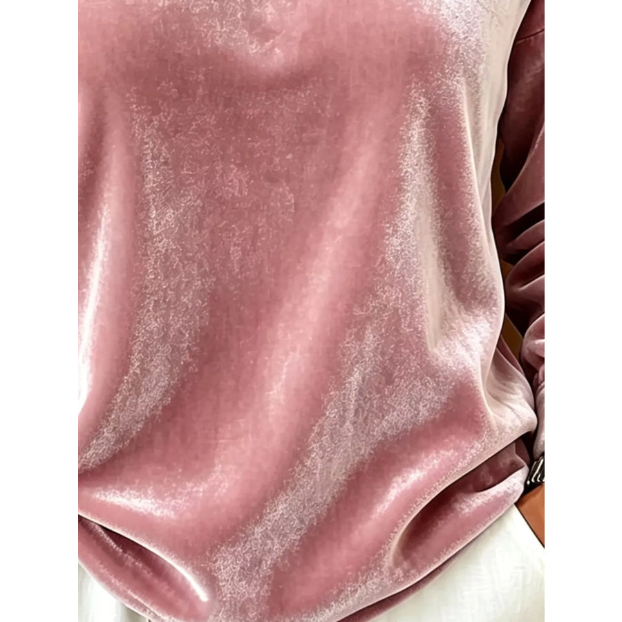 Full Size Velvet One-Shoulder Top with Buckle Detail Plus Size Apparel and Accessories