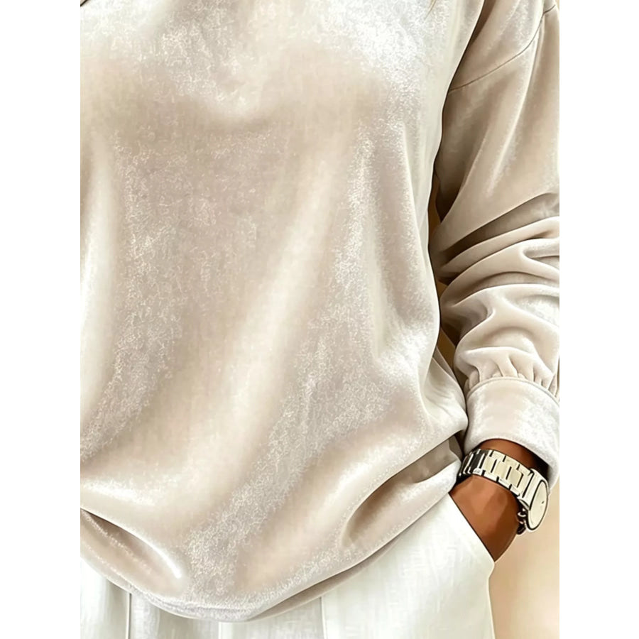 Full Size Velvet One-Shoulder Top with Buckle Detail Plus Size Apparel and Accessories