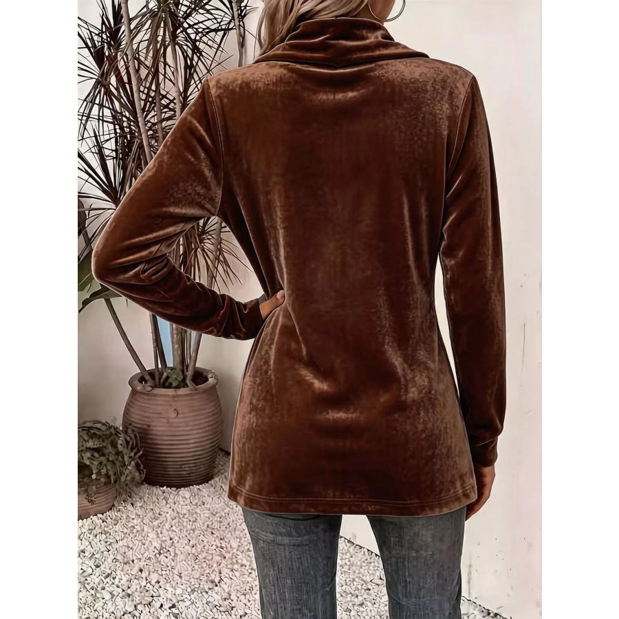 Full Size Velvet Open-Front Cardigan Plus Size Apparel and Accessories