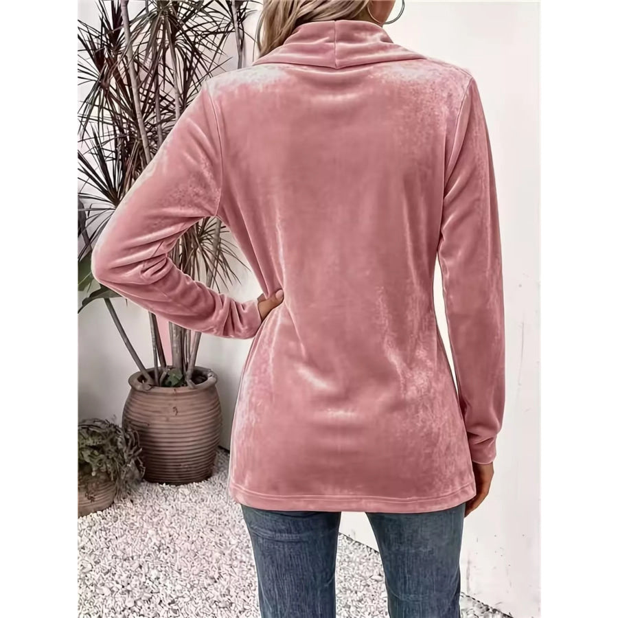 Full Size Velvet Open-Front Cardigan Plus Size Apparel and Accessories