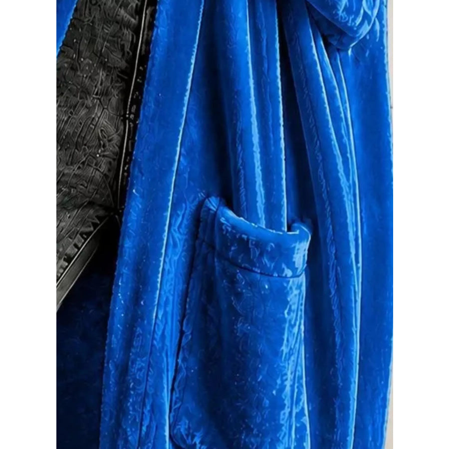 Full Size Velvet Open-Front Longline Outerwear Plus Apparel and Accessories