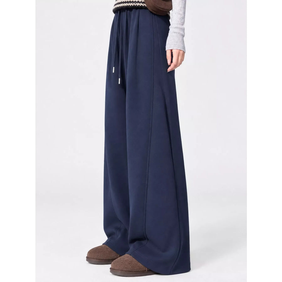 Full Size Wide-Leg Casual Sweatpants with Drawstring Plus Apparel and Accessories