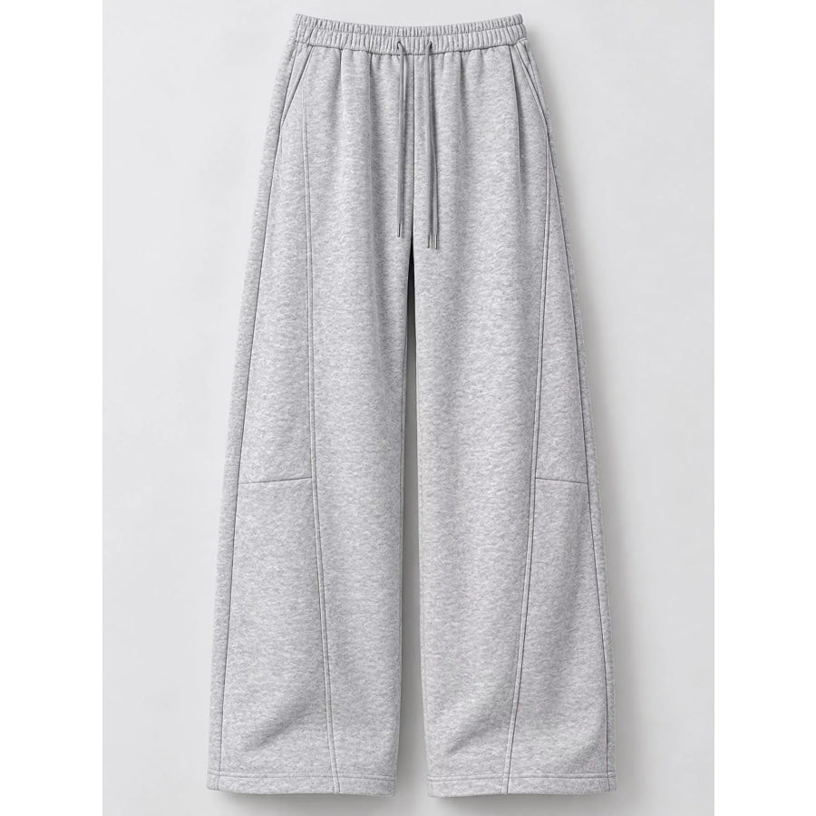 Full Size Wide-Leg Casual Sweatpants with Drawstring Plus Apparel and Accessories