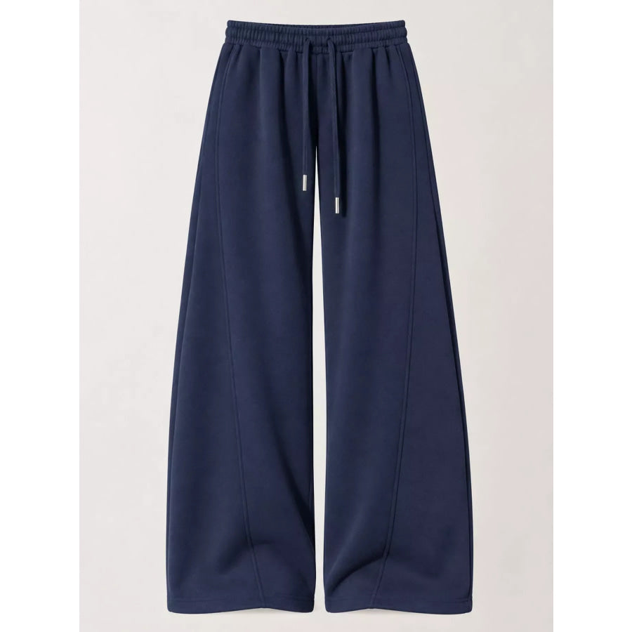 Full Size Wide-Leg Casual Sweatpants with Drawstring Plus Apparel and Accessories