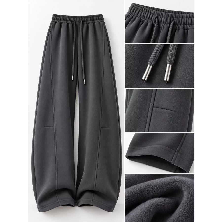 Full Size Wide-Leg Casual Sweatpants with Drawstring Plus Apparel and Accessories
