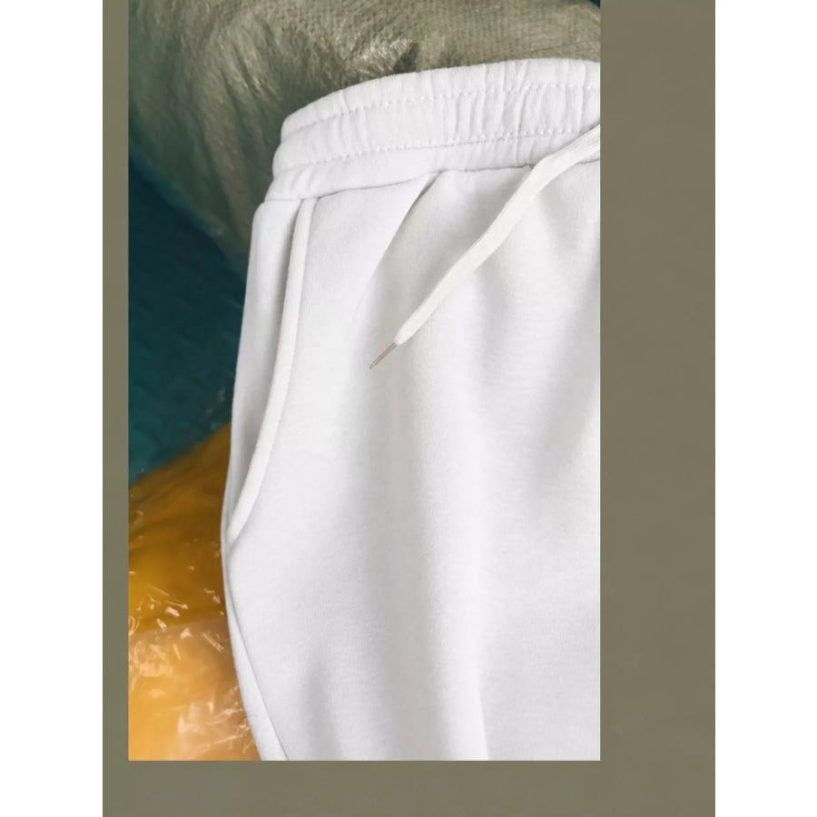 Full Size Wide-Leg Pants with Drawstring Plus Apparel and Accessories