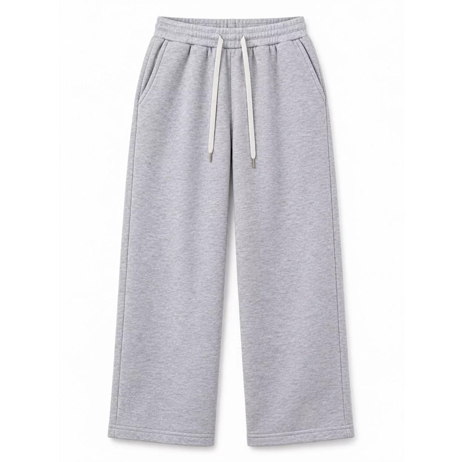 Full Size Wide-Leg Pants with Drawstring Plus Apparel and Accessories