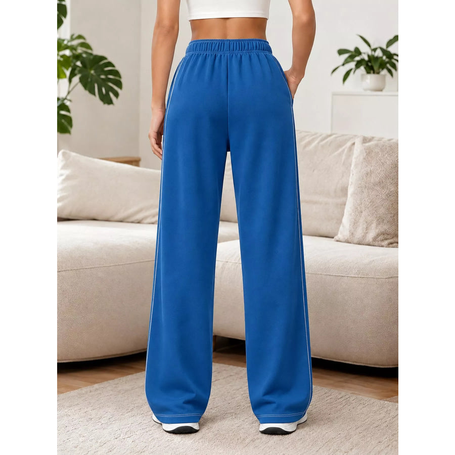Full Size Wide-Leg Pants with Drawstring Plus Apparel and Accessories