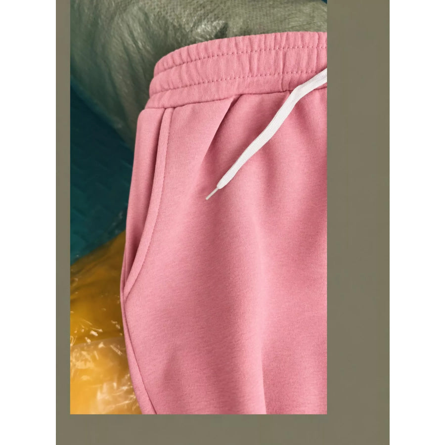 Full Size Wide-Leg Pants with Drawstring Plus Apparel and Accessories